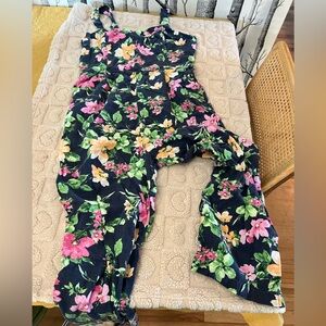 Old Navy Hawaiian Floral Print Jumpsuit Large